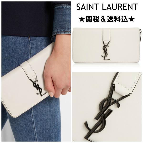 サンローラン YSL Line サンローラン コピー オフホワイトレザーウォレット7011908